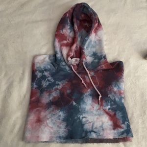 Cropped Tie Dye Hoodie